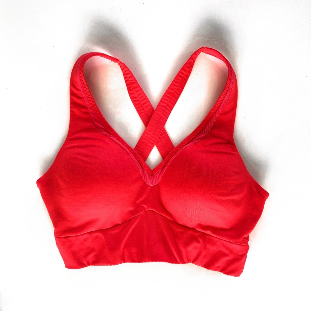 Athleta Adjustable Bra, Size S, Bright Coral EUC